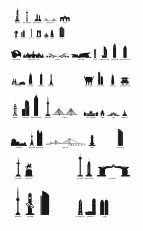 江苏地标建筑剪影