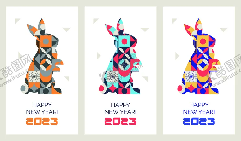 编号：78609209152131171364【酷图网】源文件下载-兔年新年插画