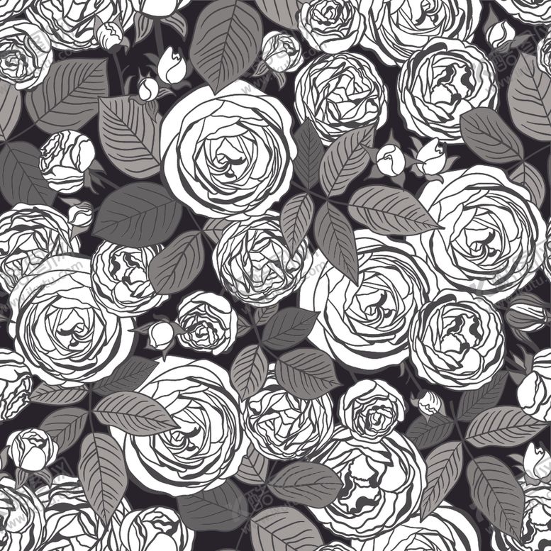 编号：54033309101403285033【酷图网】源文件下载-叶子花卉无缝图案