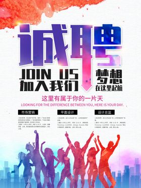 诚聘海报