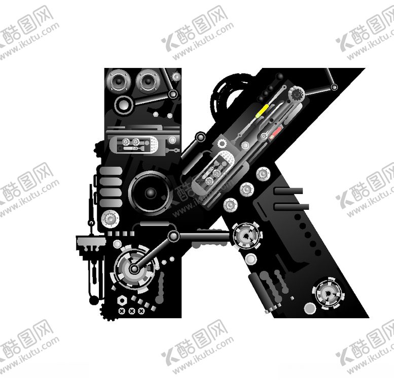 编号：79626010181434117120【酷图网】源文件下载-创意机械科技字母