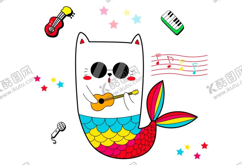 编号：97475009230106317318【酷图网】源文件下载-可爱美人鱼