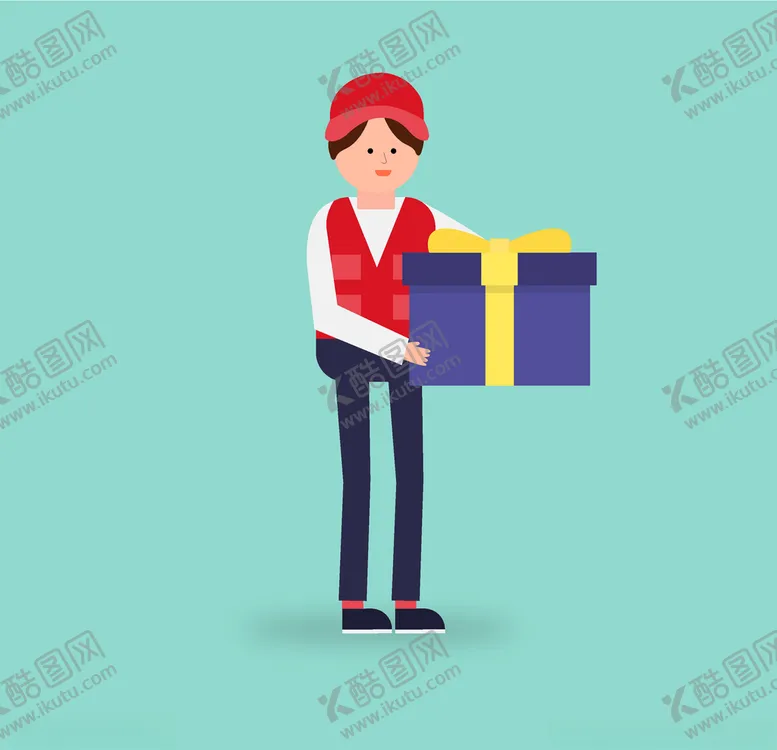 编号：22021707022110533484【酷图网】源文件下载-快递员