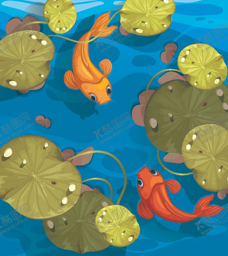 编号：39726509210421456630【酷图网】源文件下载-卡通锦鲤鱼
