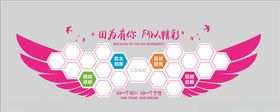 因为有你所以精彩文化墙