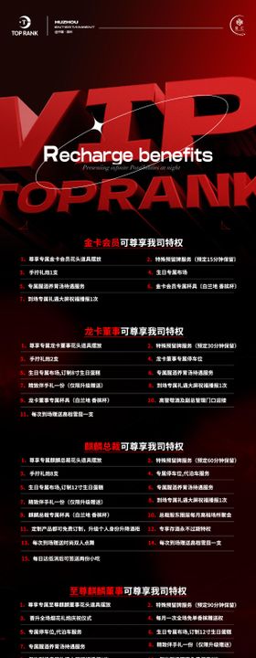 酒吧夜店会员充值权益海报