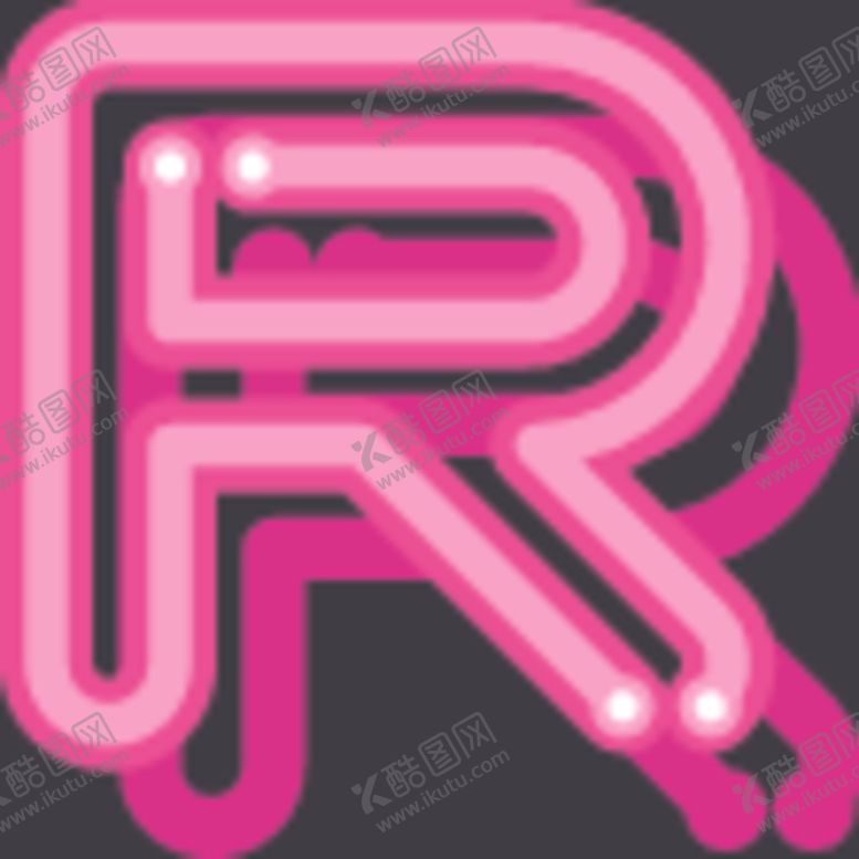 编号：18826410251119131340【酷图网】源文件下载-霓虹灯字母R