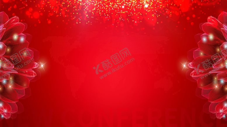 编号：60611710141138412344【酷图网】源文件下载-红色花背景
