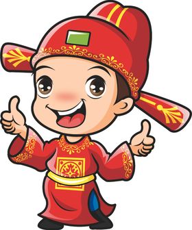 国潮卡通状元人物形象