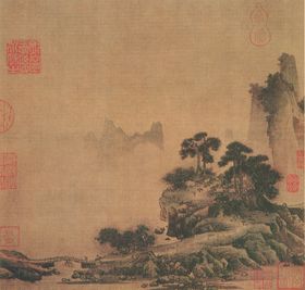 编号：65972309301913029281【酷图网】源文件下载-古代树叶画