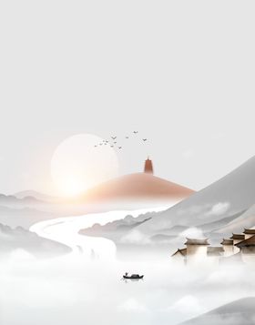古风山水山水画