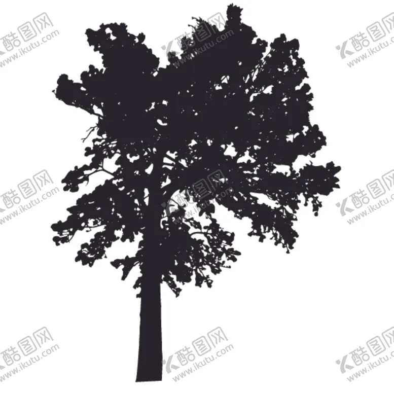 编号：19038110282311392290【酷图网】源文件下载-植物树木剪影
