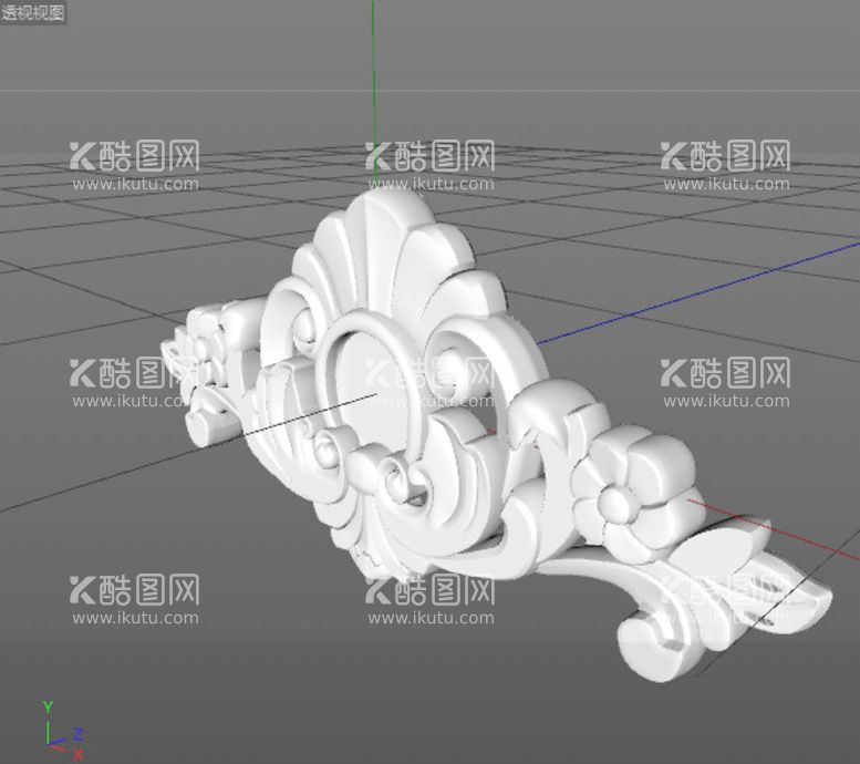 编号：40773012230204503813【酷图网】源文件下载-C4D模型欧式雕花