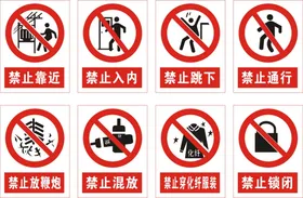 标牌标识工地警示矢量志公共
