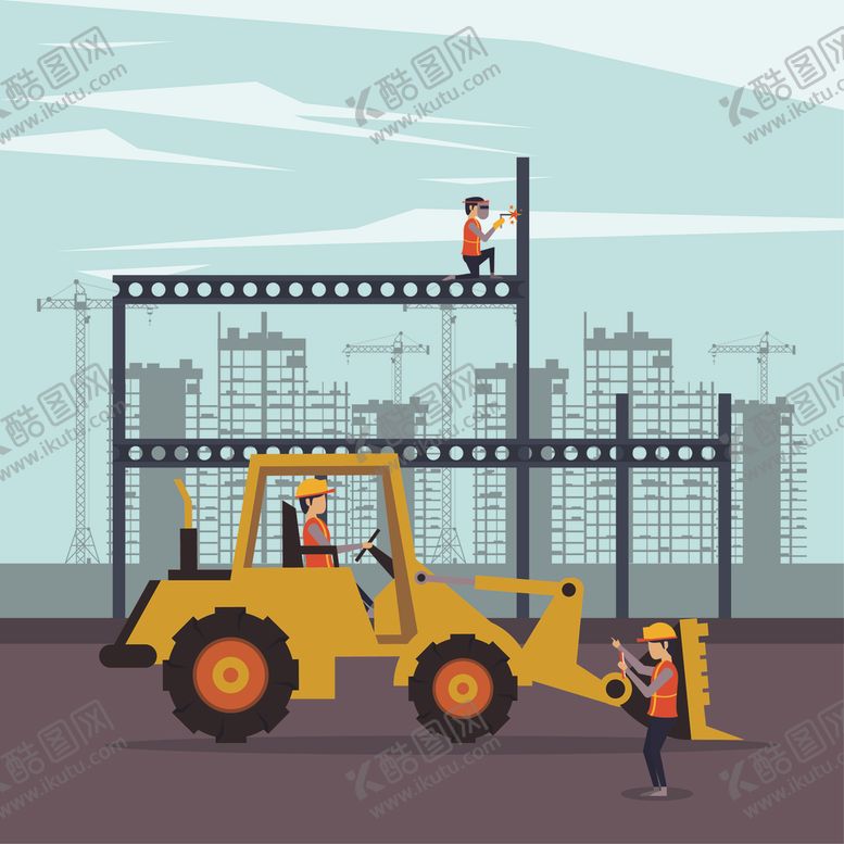 编号：96376610080419251398【酷图网】源文件下载-扁平建筑插画