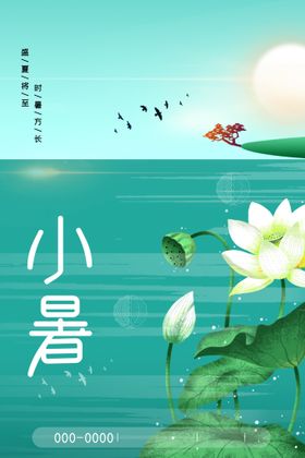 夏至二十四节气夏天西瓜小暑海报