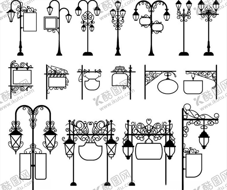 编号：96264609111506398855【酷图网】源文件下载-矢量路灯灯杆
