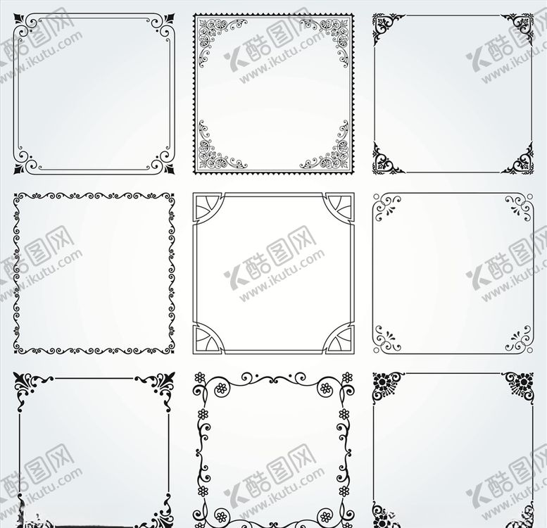 编号：69401309130854497442【酷图网】源文件下载-矢量欧式边框花边
