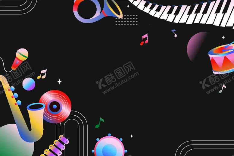 编号：68142412130129579594【酷图网】源文件下载-乐器插画