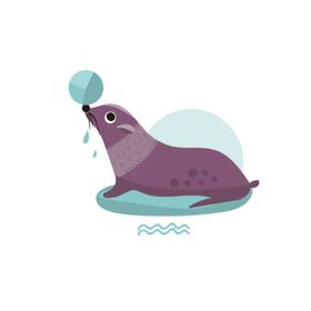 海洋生物图标图形装饰海报素材