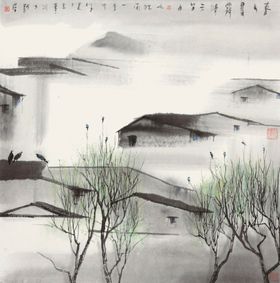 中式山水风景画