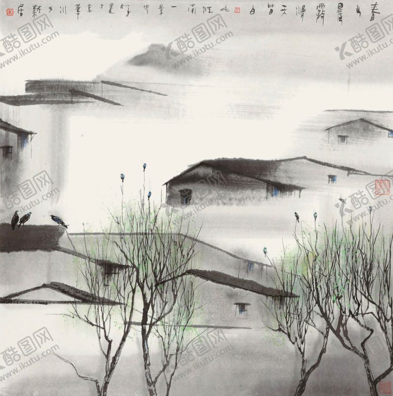 编号：83827609260915521137【酷图网】源文件下载-中式山水风景画