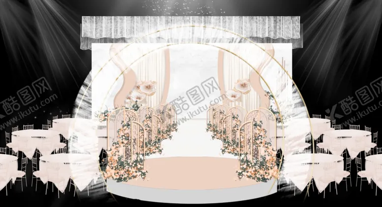 编号：94452705050203083100【酷图网】源文件下载-香槟色简约婚礼