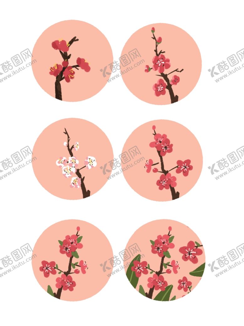 编号：89667110031226199599【酷图网】源文件下载-春天鲜花盛开桃花元素