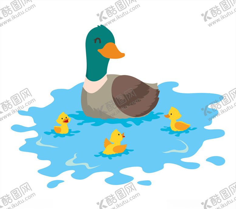编号：47546210300710556331【酷图网】源文件下载-创意河中的野鸭子