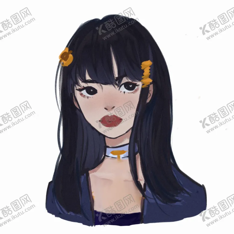编号：86370301311206189940【酷图网】源文件下载-动漫女头