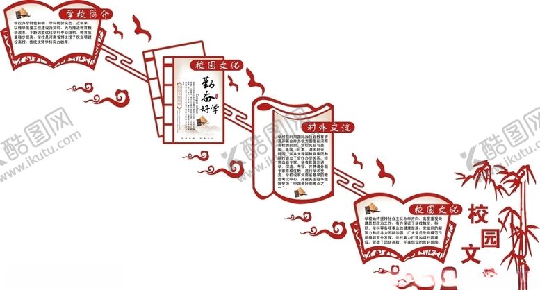 编号：99952609130149599142【酷图网】源文件下载-楼梯文化墙