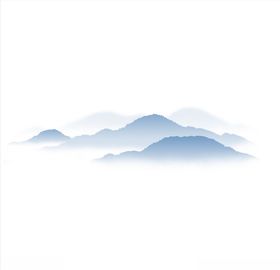 psd水墨风渐变山