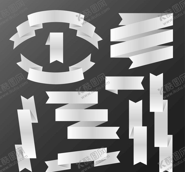 编号：91276509231613164593【酷图网】源文件下载-白丝带横幅
