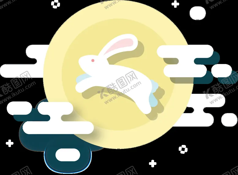 编号：89487410160450592385【酷图网】源文件下载-中秋插画   可爱卡通兔子  