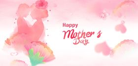 粉色系母亲节海报