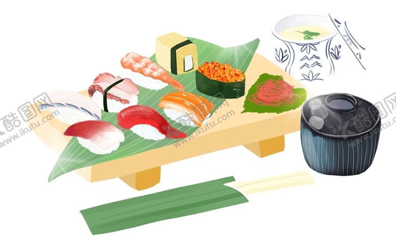 编号：52280501150344288161【酷图网】源文件下载-美食卡通寿司