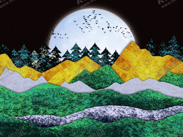 编号：44830709271021392224【酷图网】源文件下载-背景墙装饰画