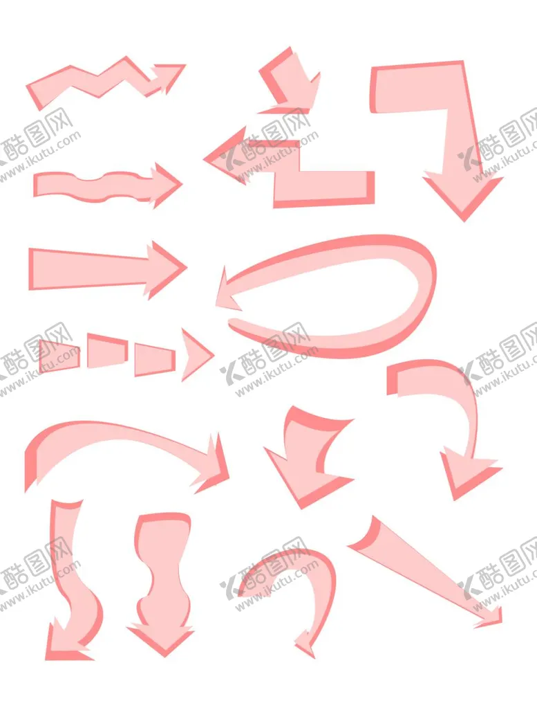 编号：18506209240747022815【酷图网】源文件下载-粉色方向箭头