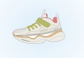 手绘鞋子图案