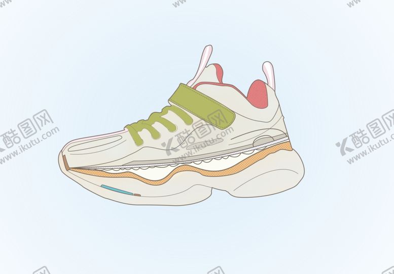 编号：19021710202228461490【酷图网】源文件下载-彩色手绘鞋子