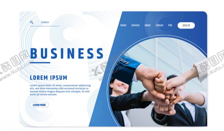 编号：36798910101652043460【酷图网】源文件下载-商务网站界面