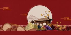 中国风水墨背景水彩水墨