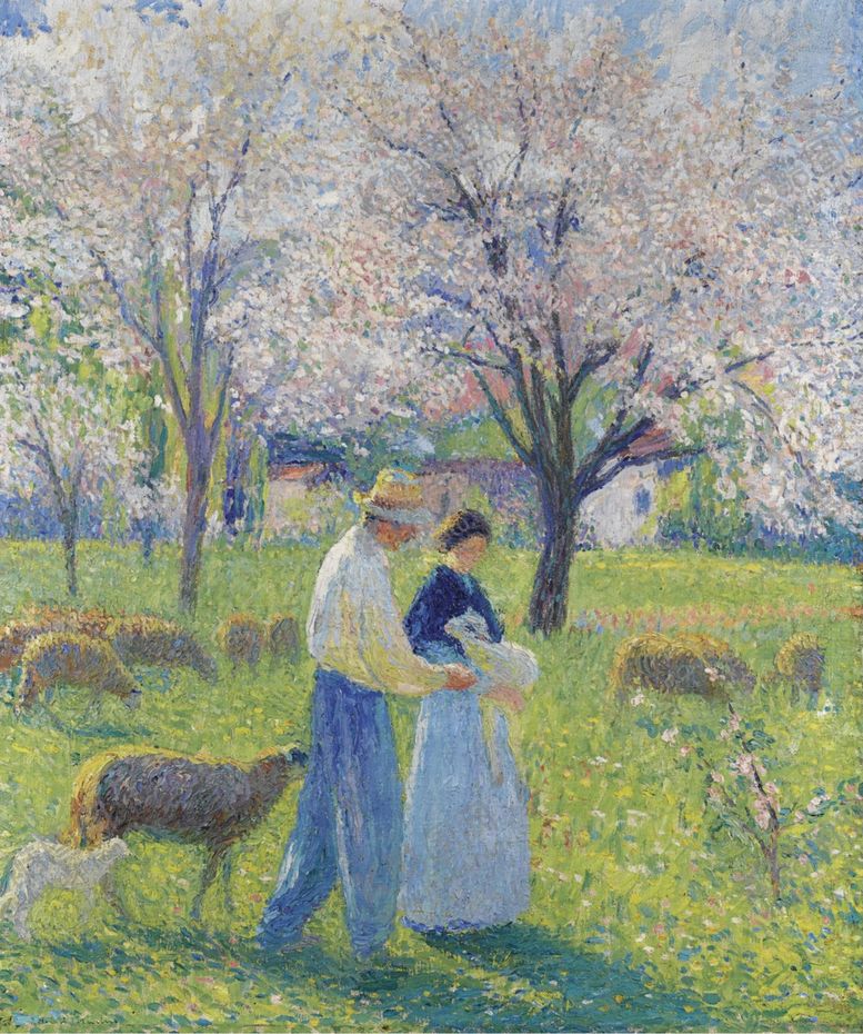 编号：26234910290820323356【酷图网】源文件下载-印象派田园风景油画