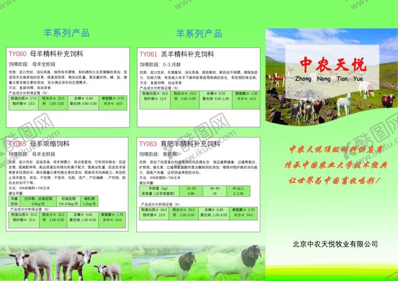 编号：95919110182111331733【酷图网】源文件下载-牛羊饲料宣传折页