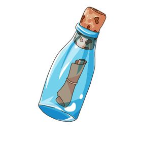 漂流瓶插画卡通海报素材