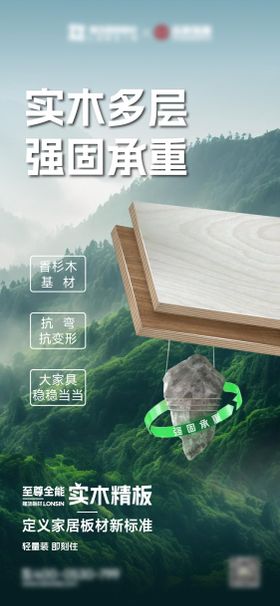 实木精板宣传海报