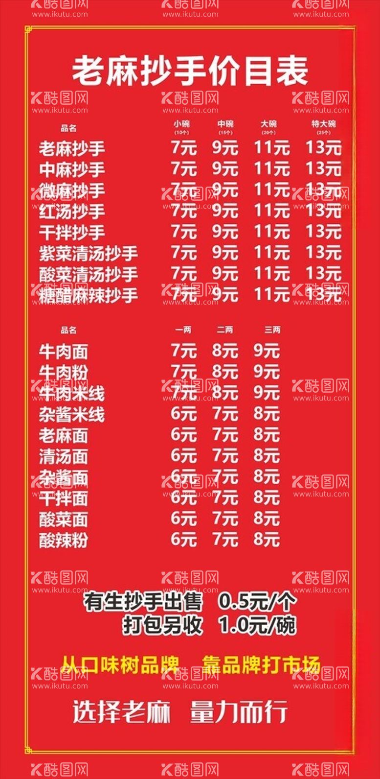 编号：90948012181117065444【酷图网】源文件下载-抄手价目表