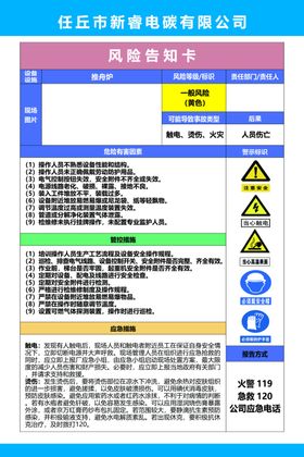 风险告知卡 推舟炉