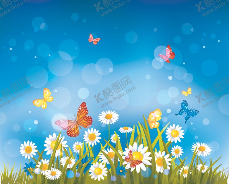 编号：11782009181548294791【酷图网】源文件下载-清新鲜花草地背景