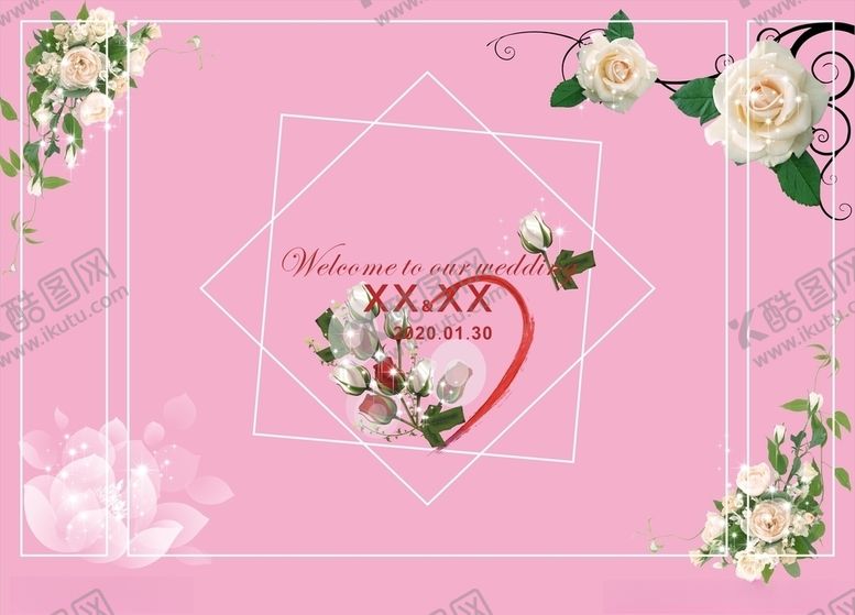 编号：40028109111313107844【酷图网】源文件下载-婚庆背景墙